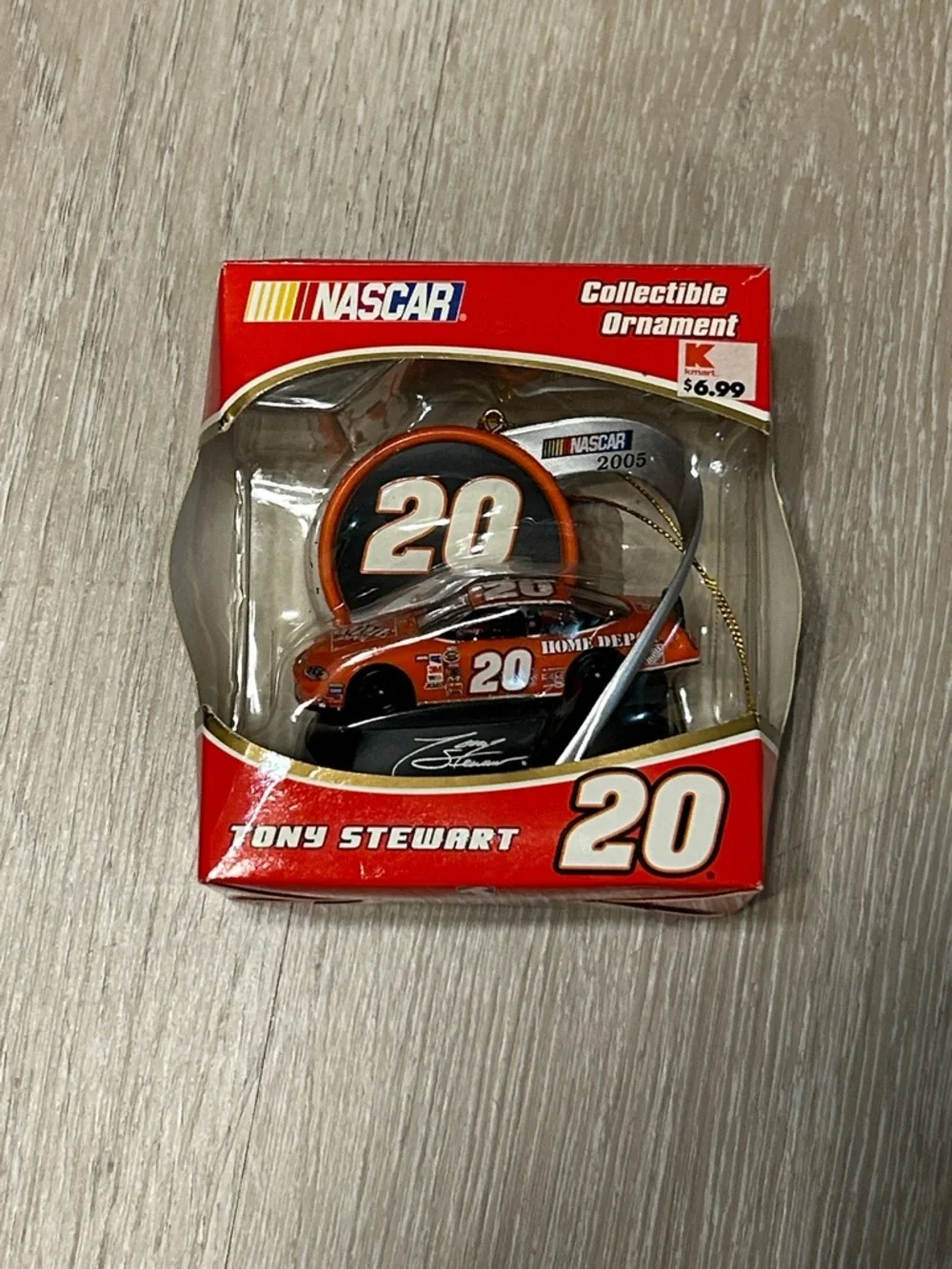Nascar Vintage K Mart Tony Stewart #20 Orange and Black Collectible Ornament